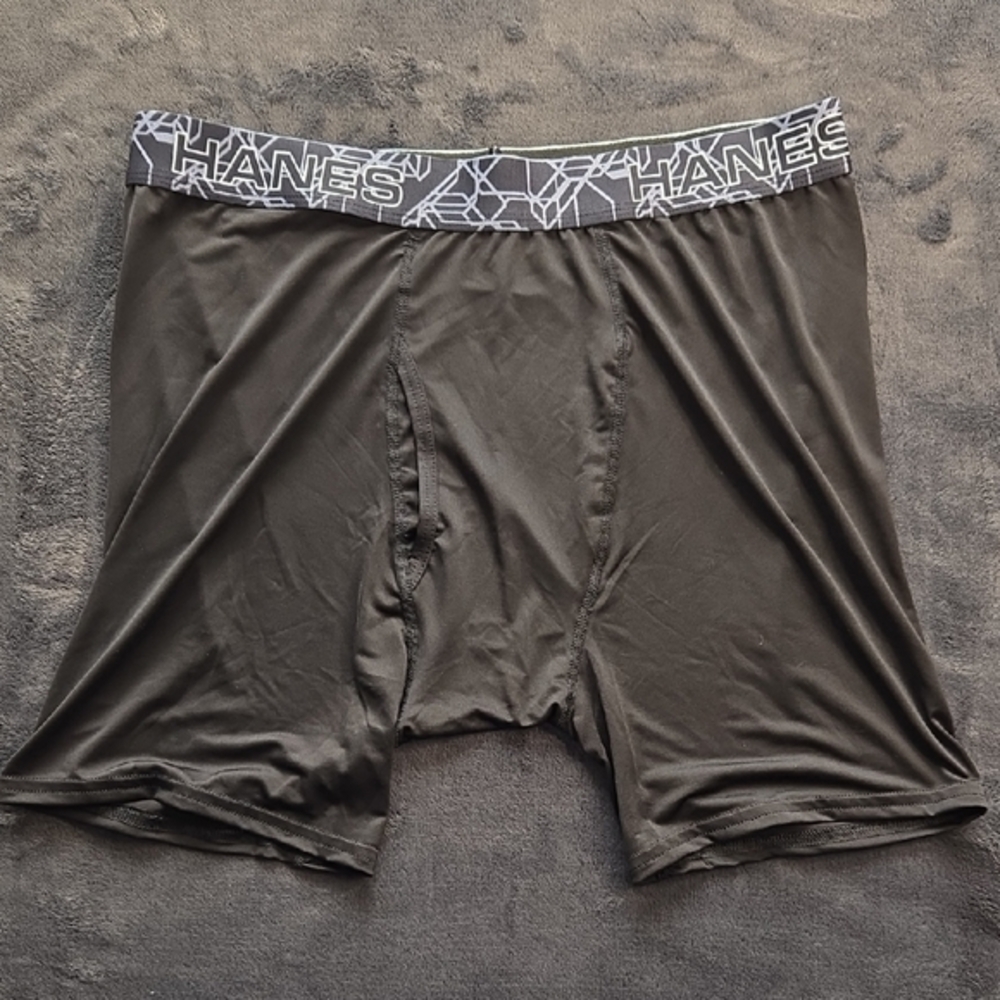 Hanes Black Boxer Briefs Moisture-Wicking Comfort